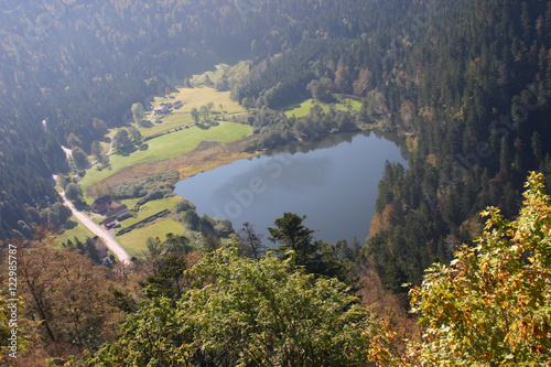 The lake of Retournemer from the Roche du Diable
