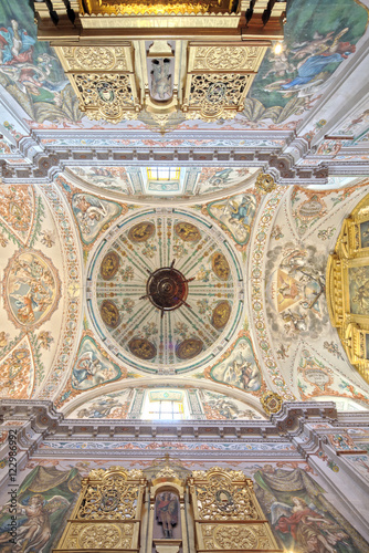 Ceiling of the church of Hospital de los Venerables Sacerdotes, Seville, Spain photo