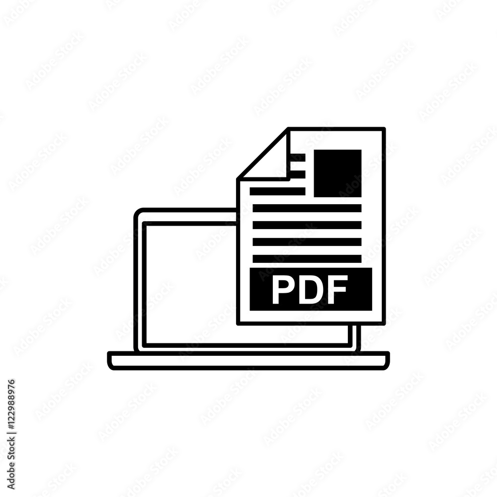 laptop with electronic file vector illustration design laptop with electronic file vector illustration design