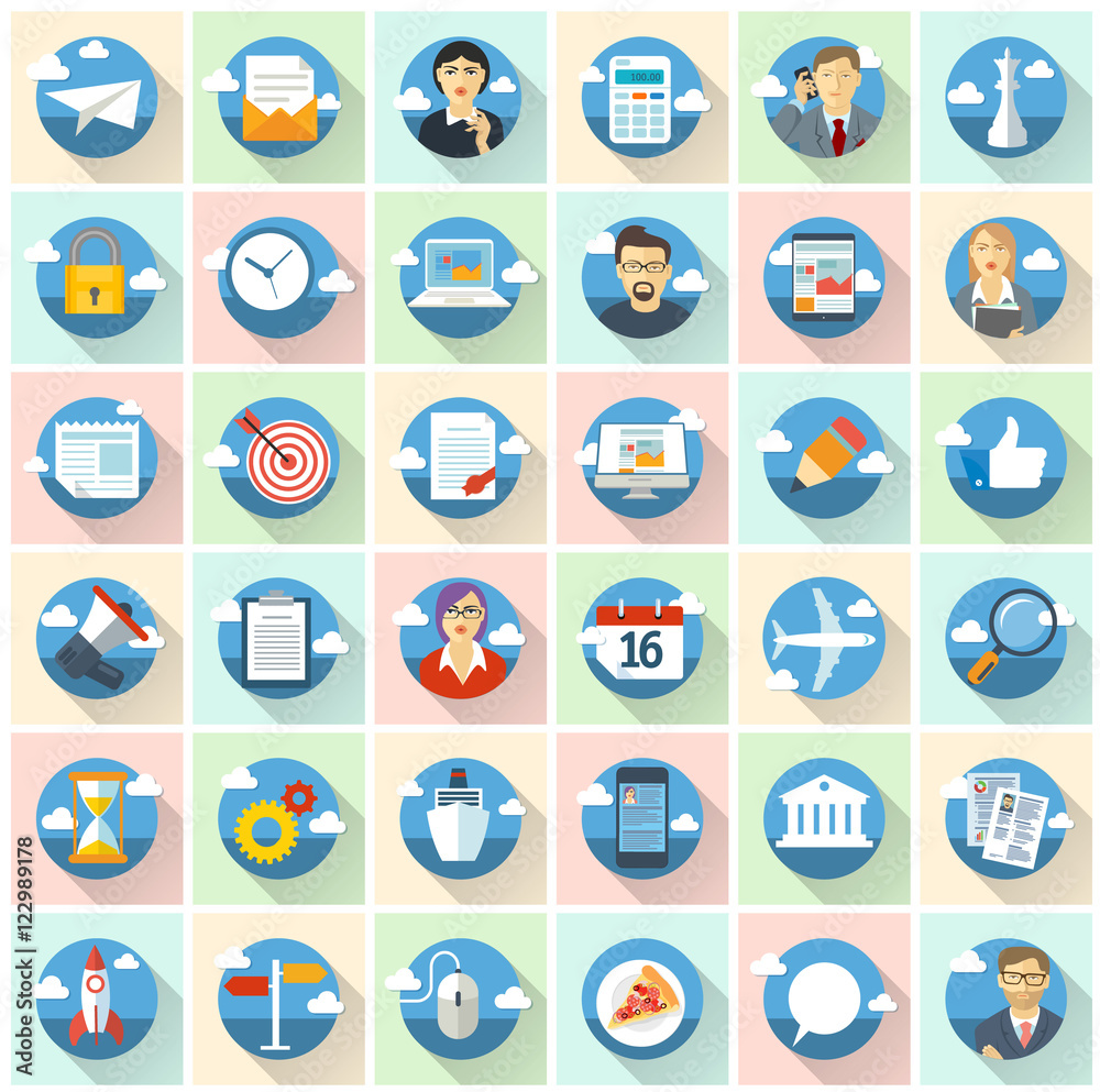 Business and finance icons Business and finance icons