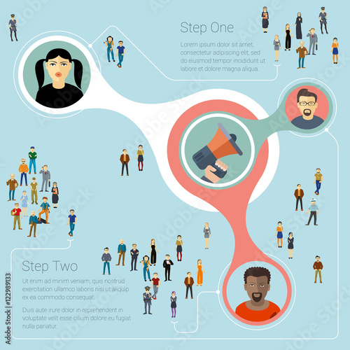 Business communications vector infographics.