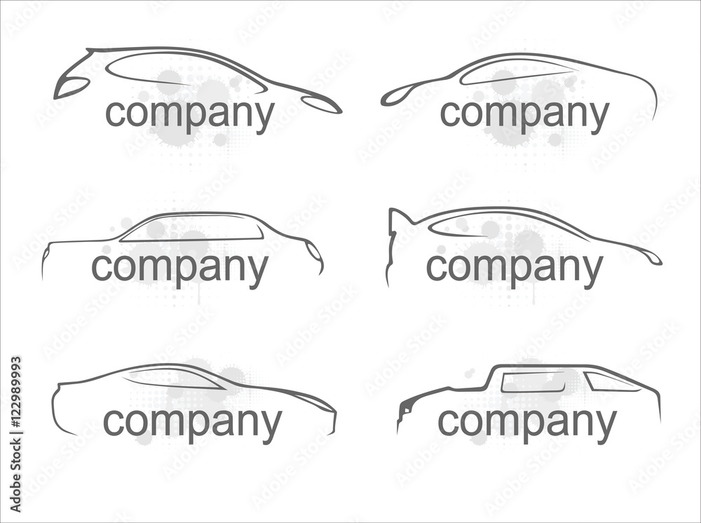 Car silhouette on a white background. Vector art in EPS format. Car silhouette on a white background. Vector art in EPS format.