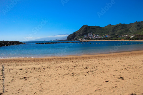 Sanny day in Teresitas beach. Santa Cruz de Tenerife. Canary islands. Spain