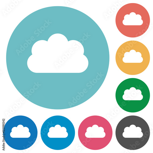 Flat cloud icons