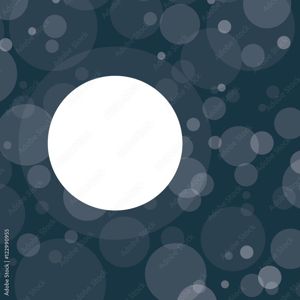 Transparent crossing circles abstract background. White bubbles randomly placed on dark blue backdrop and frame with space for your text or symbols. Easy editable vector eps10 illustration. Transparent crossing circles abstract background. White bubbles randomly placed on dark blue backdrop and frame with space for your text or symbols. Easy editable vector eps10 illustration.