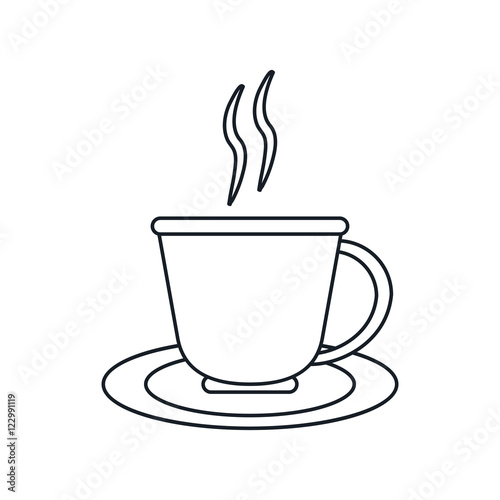coffee cup icon. Coffe time drink breakfast and beverage theme. Isolated design. Vector illustration