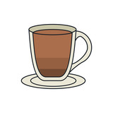 coffee mug icon. Coffe time drink breakfast and beverage theme. Isolated design. Vector illustration