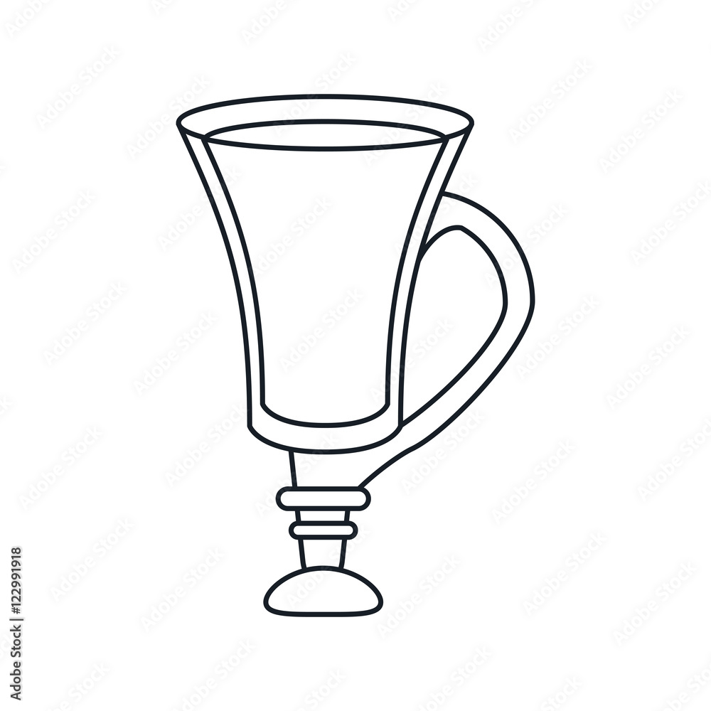 coffee glass icon. Coffe time drink breakfast and beverage theme. Isolated design. Vector illustration coffee glass icon. Coffe time drink breakfast and beverage theme. Isolated design. Vector illustration