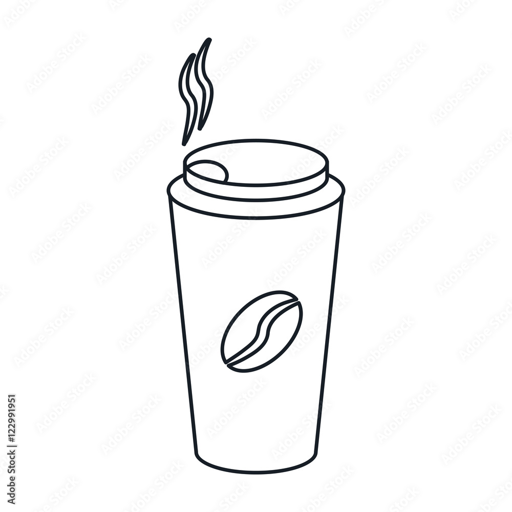 Disposable coffee cup icon. Coffe time drink breakfast and beverage theme. Isolated design. Vector illustration Disposable coffee cup icon. Coffe time drink breakfast and beverage theme. Isolated design. Vector illustration