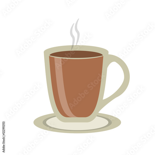 coffee mug icon. Coffe time drink breakfast and beverage theme. Isolated design. Vector illustration