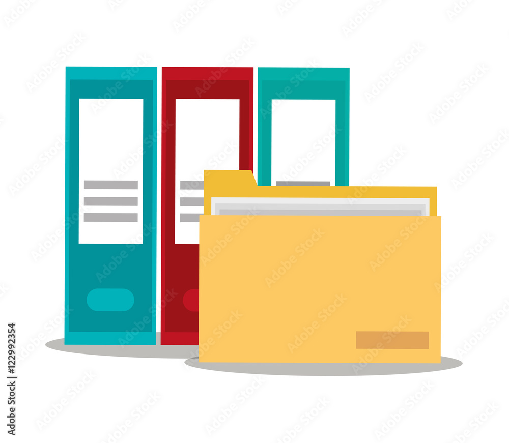 File and folder icon. Office work supplies and objects theme. Colorful design. Vector illustration File and folder icon. Office work supplies and objects theme. Colorful design. Vector illustration