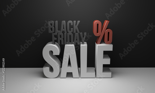 Black Friday Sale 3D Render