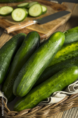 Raw Green Organic Cucumbers