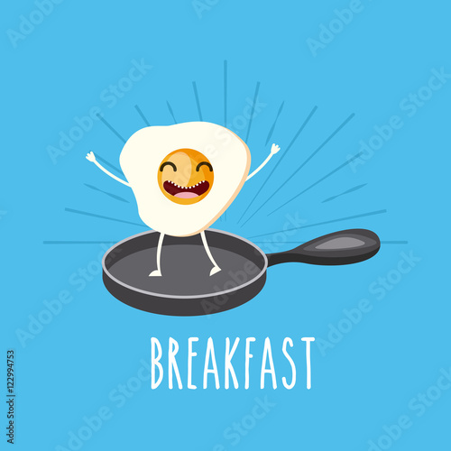 delicious and nutritive breakfast character vector illustration design