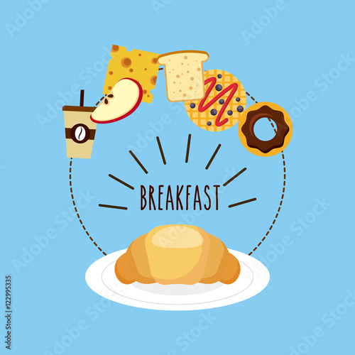 delicious and nutritive breakfast icon vector illustration design