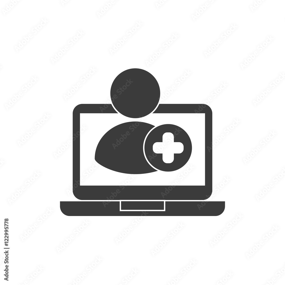 laptop computer with social marketing icon vector illustration design laptop computer with social marketing icon vector illustration design
