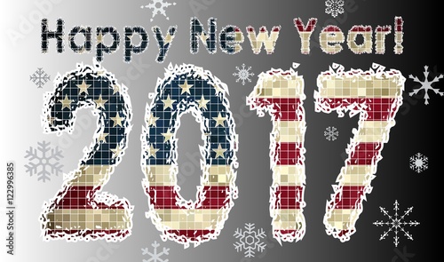 Happy New Year 2017,
2016 HAPPY NEW YEAR NUMERALS, 
Pocket calendar 2016,  
Business card 2016 calendar