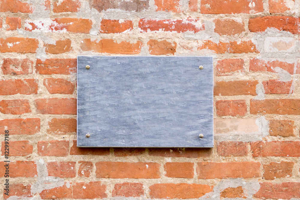 custom made wallpaper toronto digitalOld brick wall with a blank marble slab, for backgrounds or textures for designers