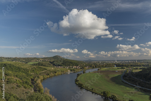 Valley of rive Labe near Porta Bohemica