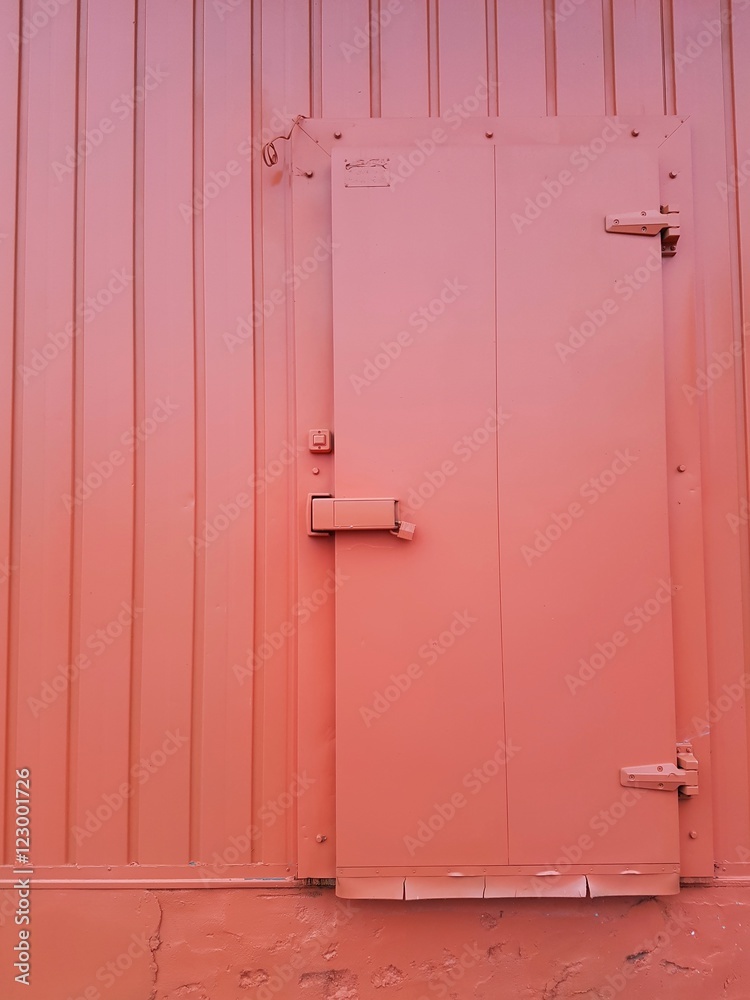 orange colored wall and door in outdoor