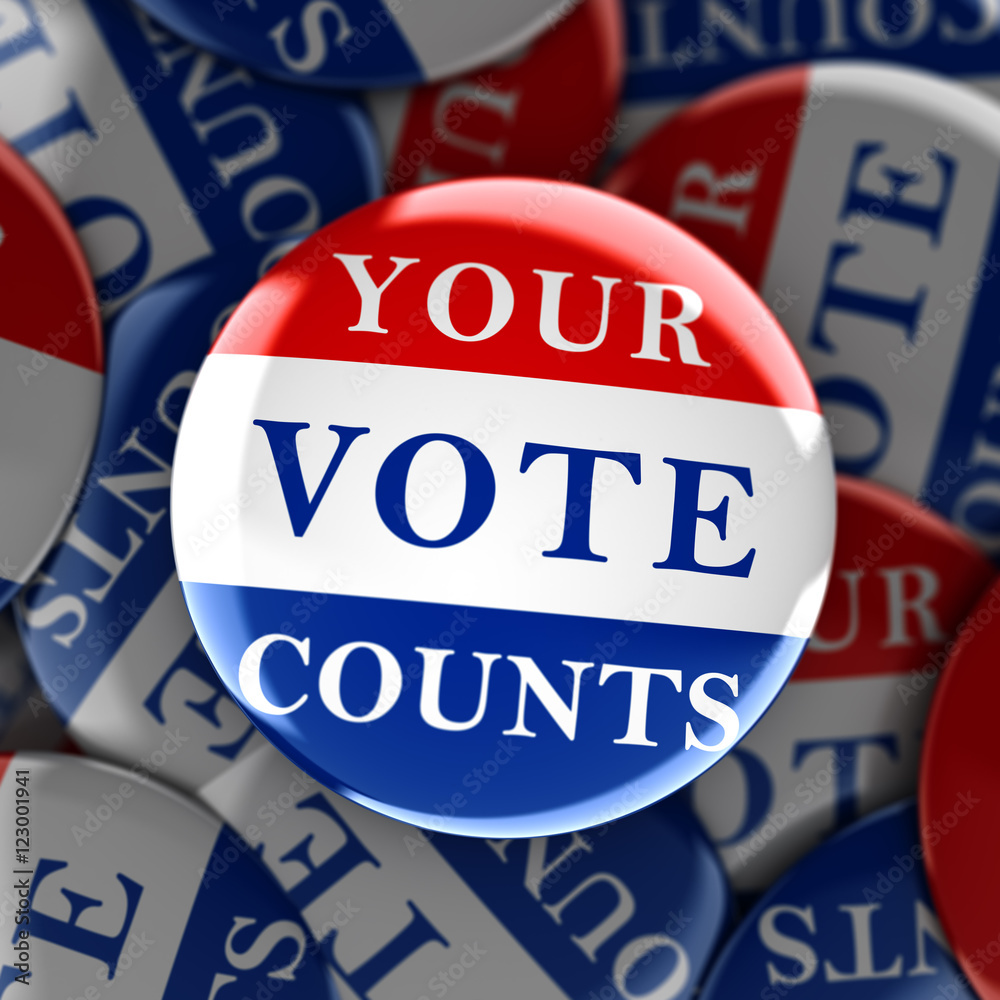 your vote counts button