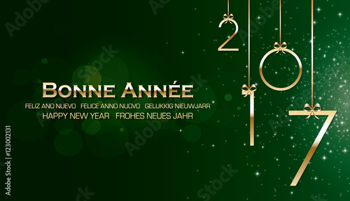 Bonne année 2017 vert