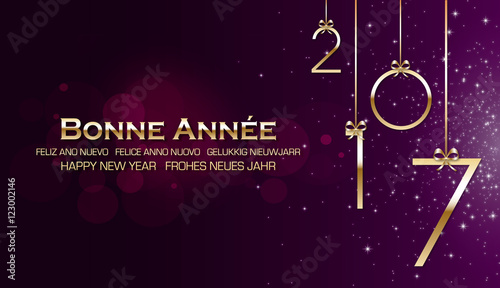 Bonne année 2017 violet