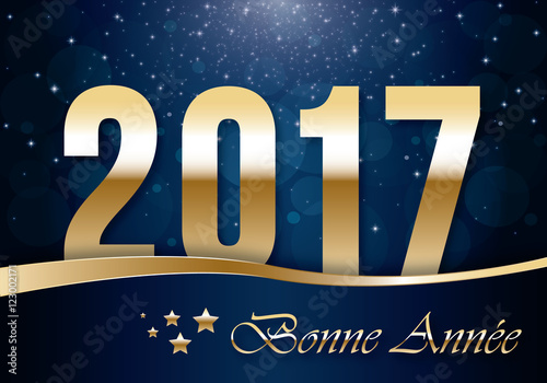 Bonne année 2017 bleu