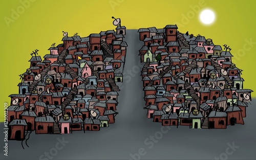 shanty town in Brazil