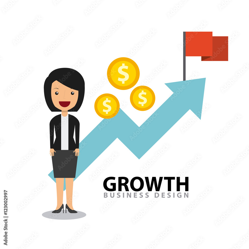 Business growth funds flat icons vector illustration design Business growth funds flat icons vector illustration design