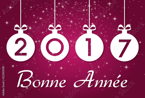 Bonne année 2017 violet