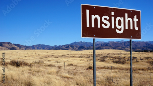 Insight brown road sign
