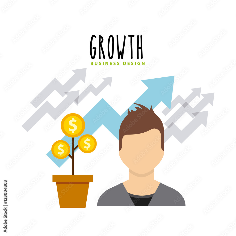 Business growth funds flat icons vector illustration design Business growth funds flat icons vector illustration design