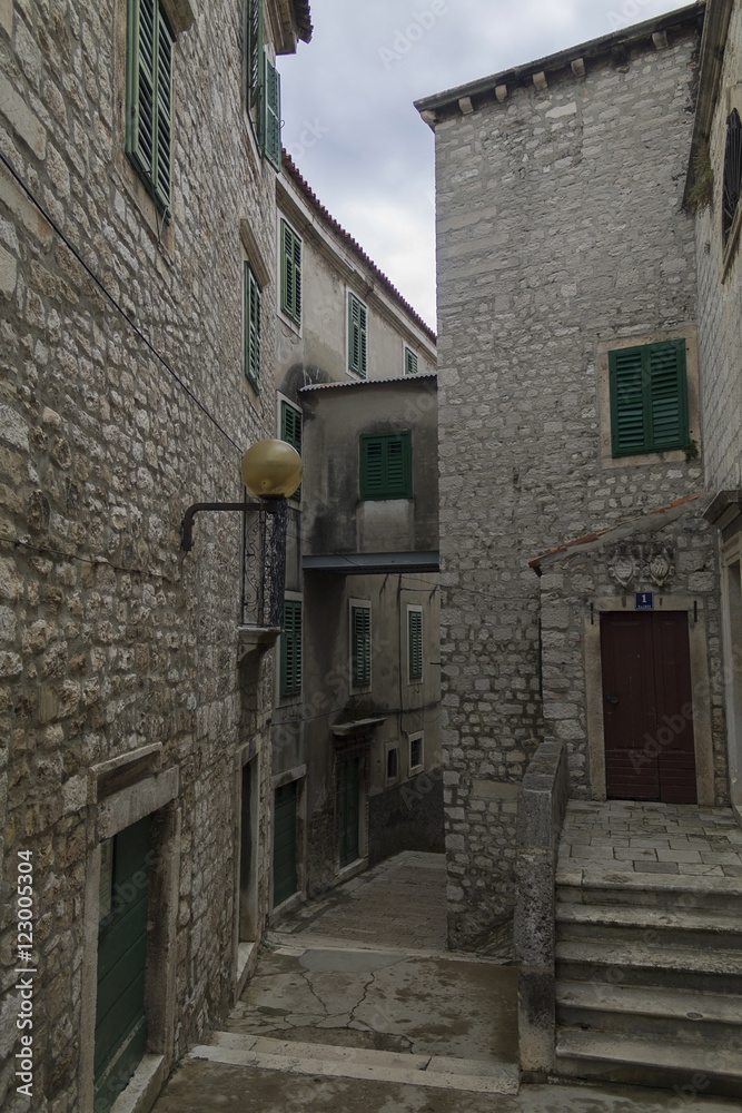     Houses and street in a Sibenik,Croatia  