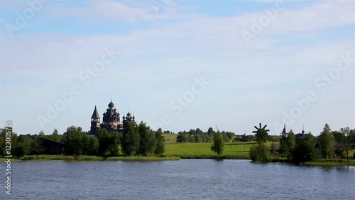 Wooden architectural ensemble on Kizhi Island in Russia. Kizhi pogost declared a World Heritage Site by UNESCO.