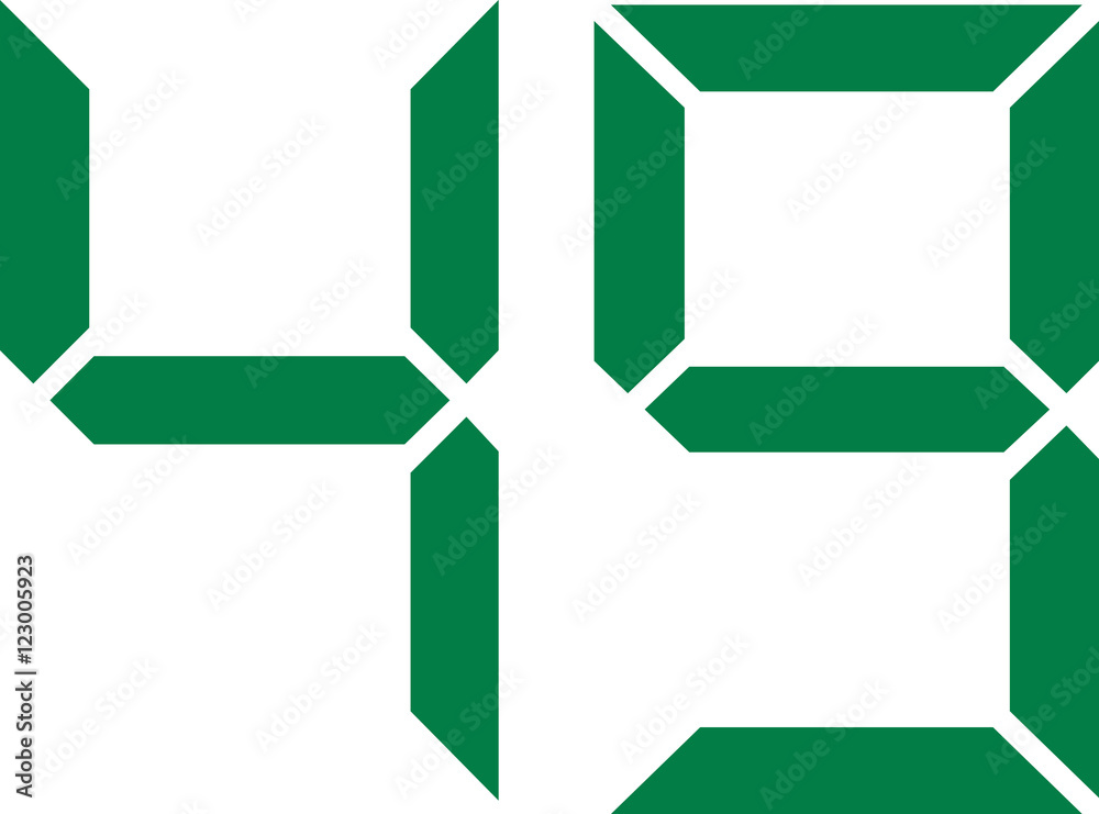 Fototapeta premium Fourty-nine digital number 49