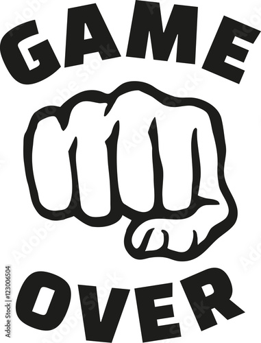 Game over with fist hand