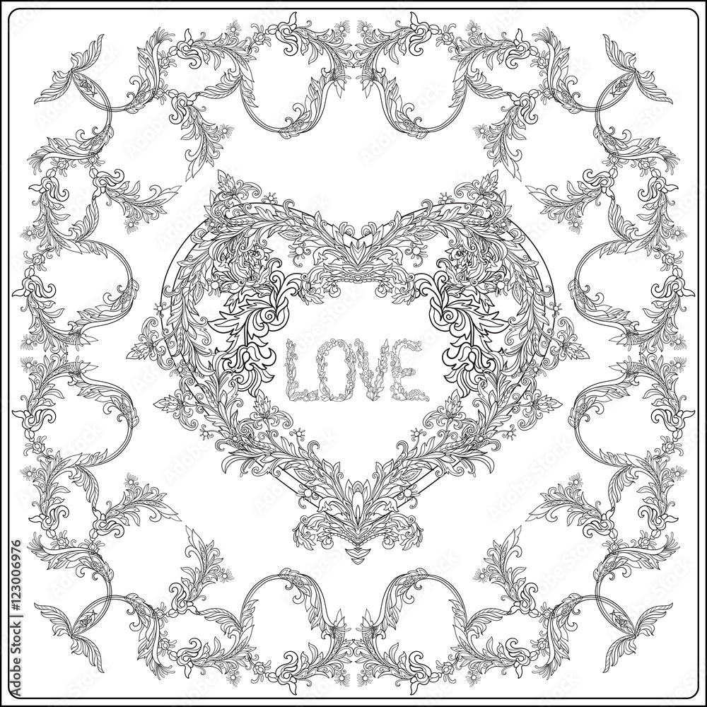 Fototapeta premium Decorative Love Heart