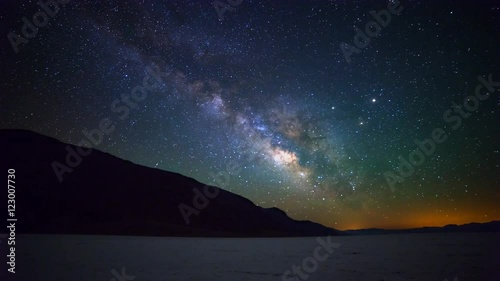 Astro Time Lapse of Milky Way over Badwater in Death Valley 