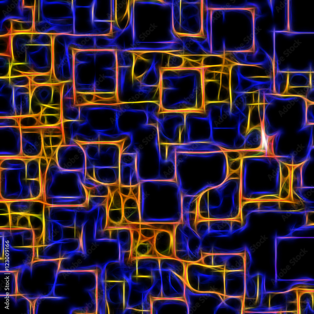 abstracted blue cyber glow