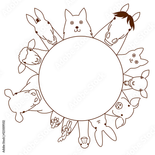 farm animals circle
