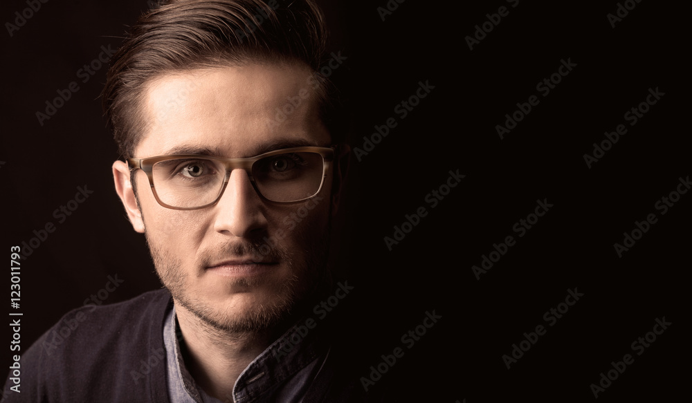 young man close up portrait young man close up portrait