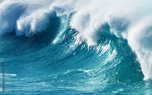 Blue Large Powerful Ocean Wave