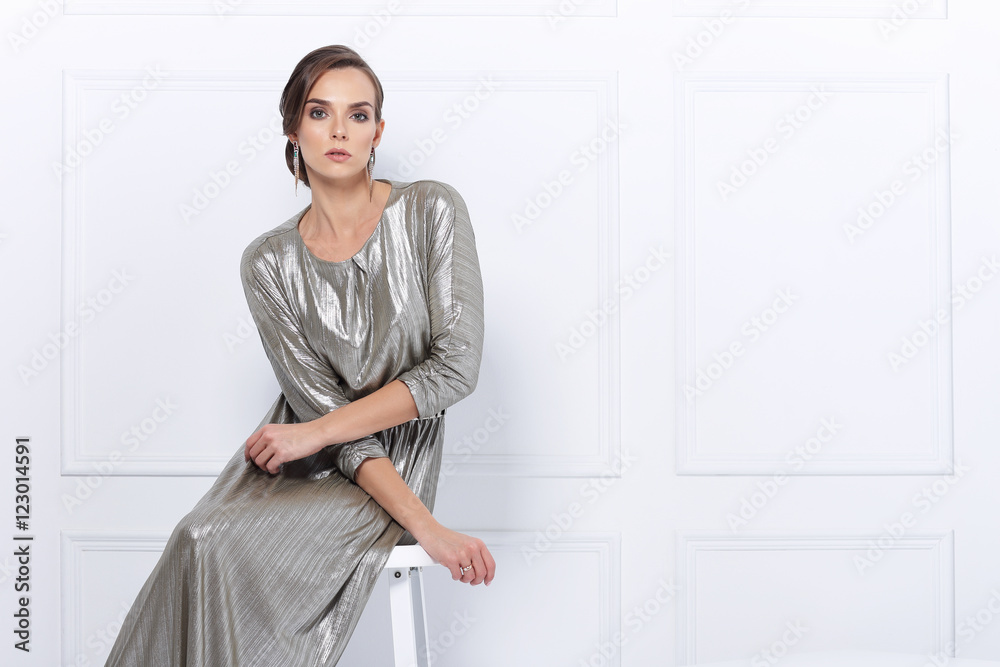 Φωτογραφία Fashion photo of beautiful lady in elegant evening dress