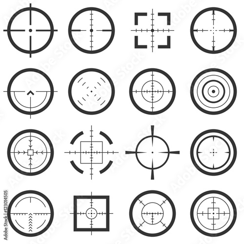 Crosshairs vector icons