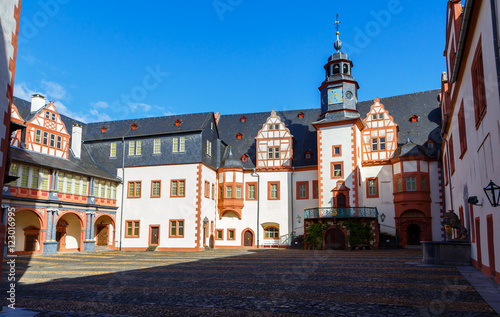 Weilburger Schloss, der Innenhof des Hochschlosses. Oktober 2016