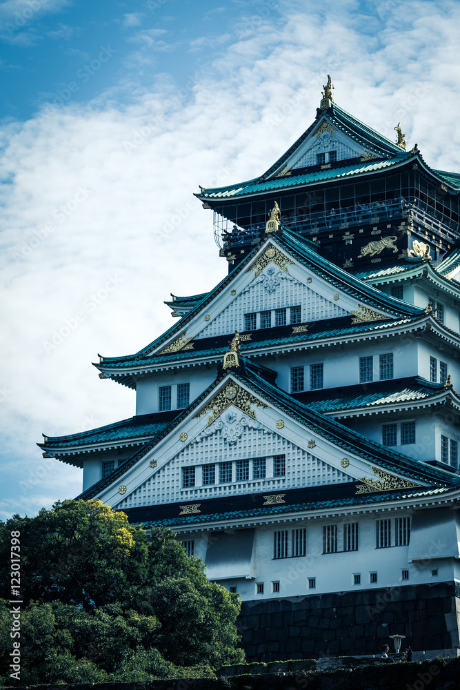 大阪城 青空 大阪城 青空