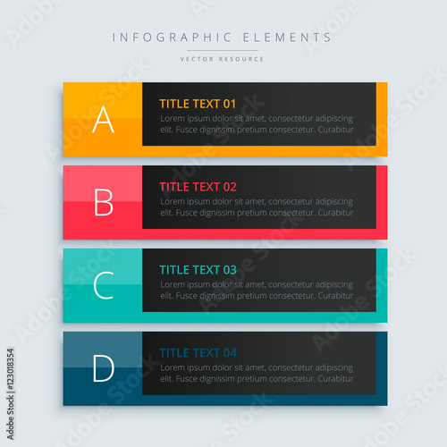 infographic presentation template banner in dark theme