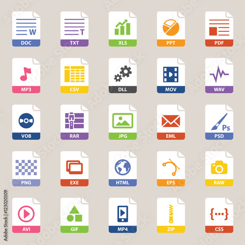 Obraz na płótnie File type icon w salonie