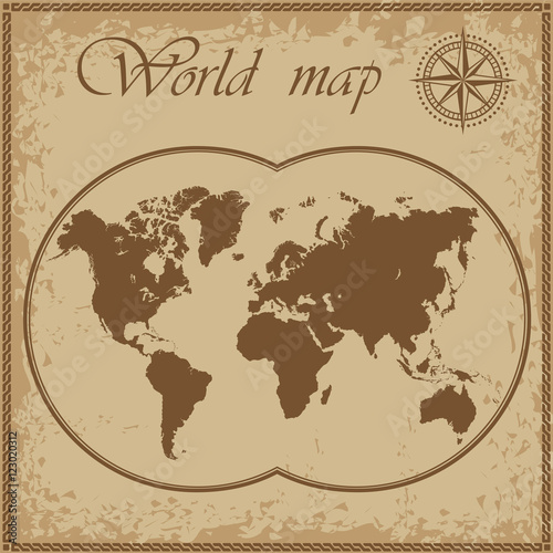 Old map of the world